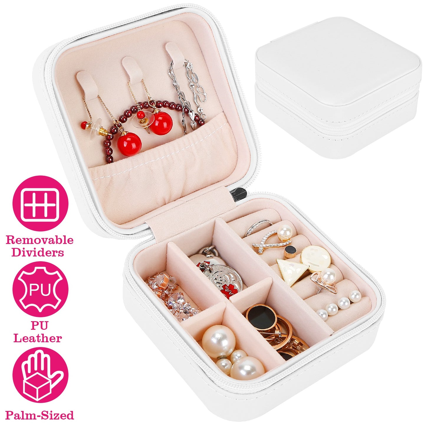 Mini Jewelry Storage Box with Travel Case Organizer