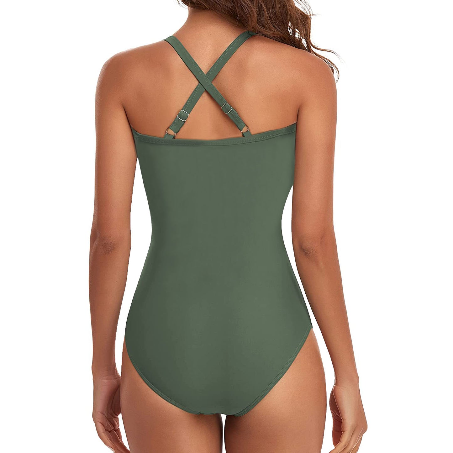 High Waist One Piece Swimsuit with Tummy Control