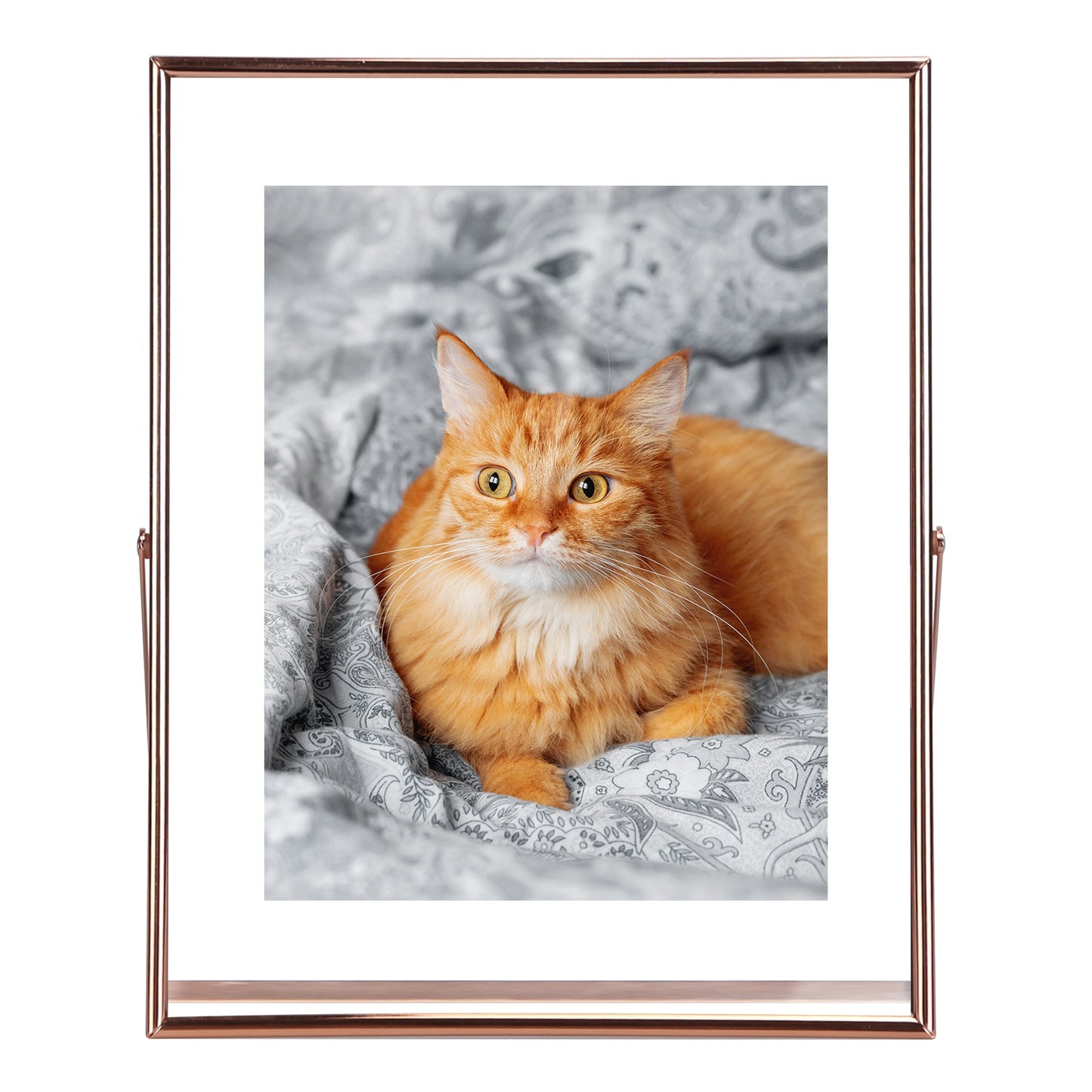 Rose Gold Metal Picture Frame Set 5x7 & 8x10 Vertical