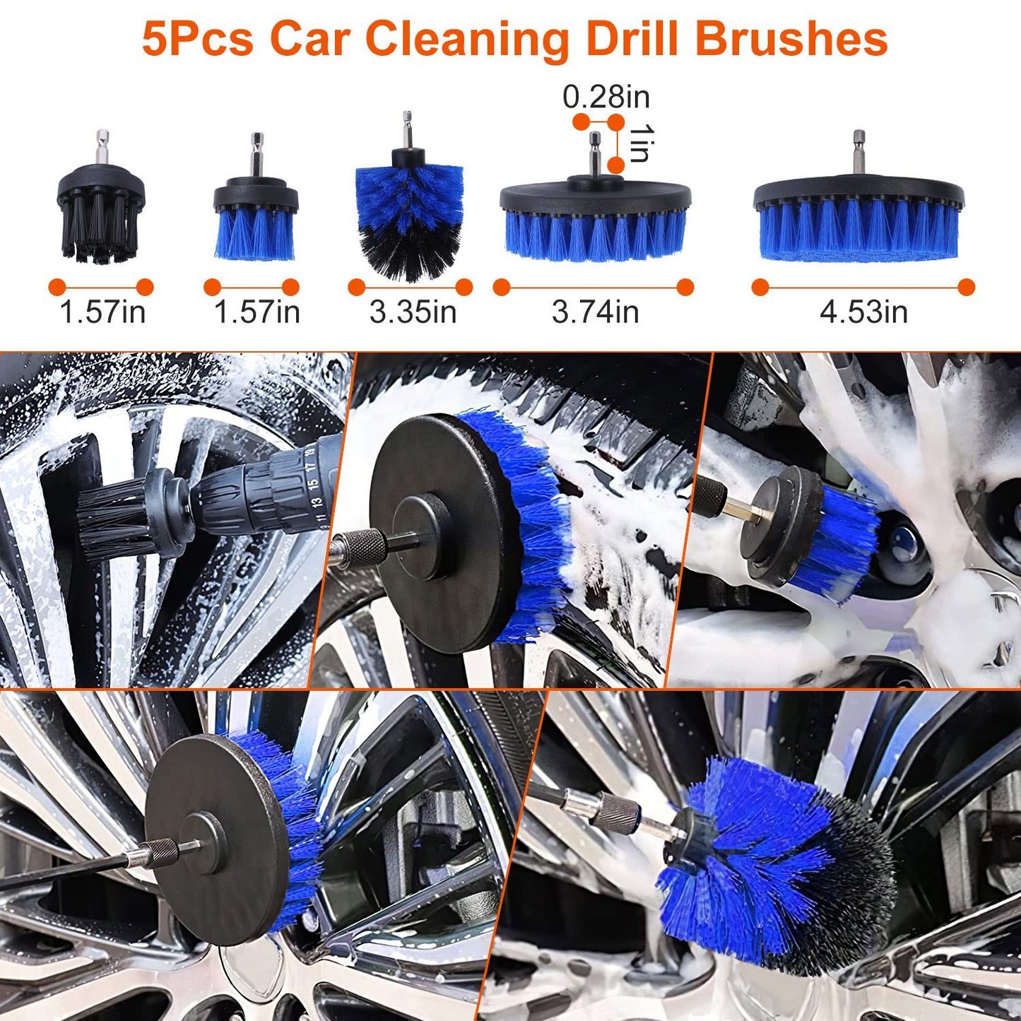 Car Detailing Brush Kit - 26 Piece Complete Cleaning Set
