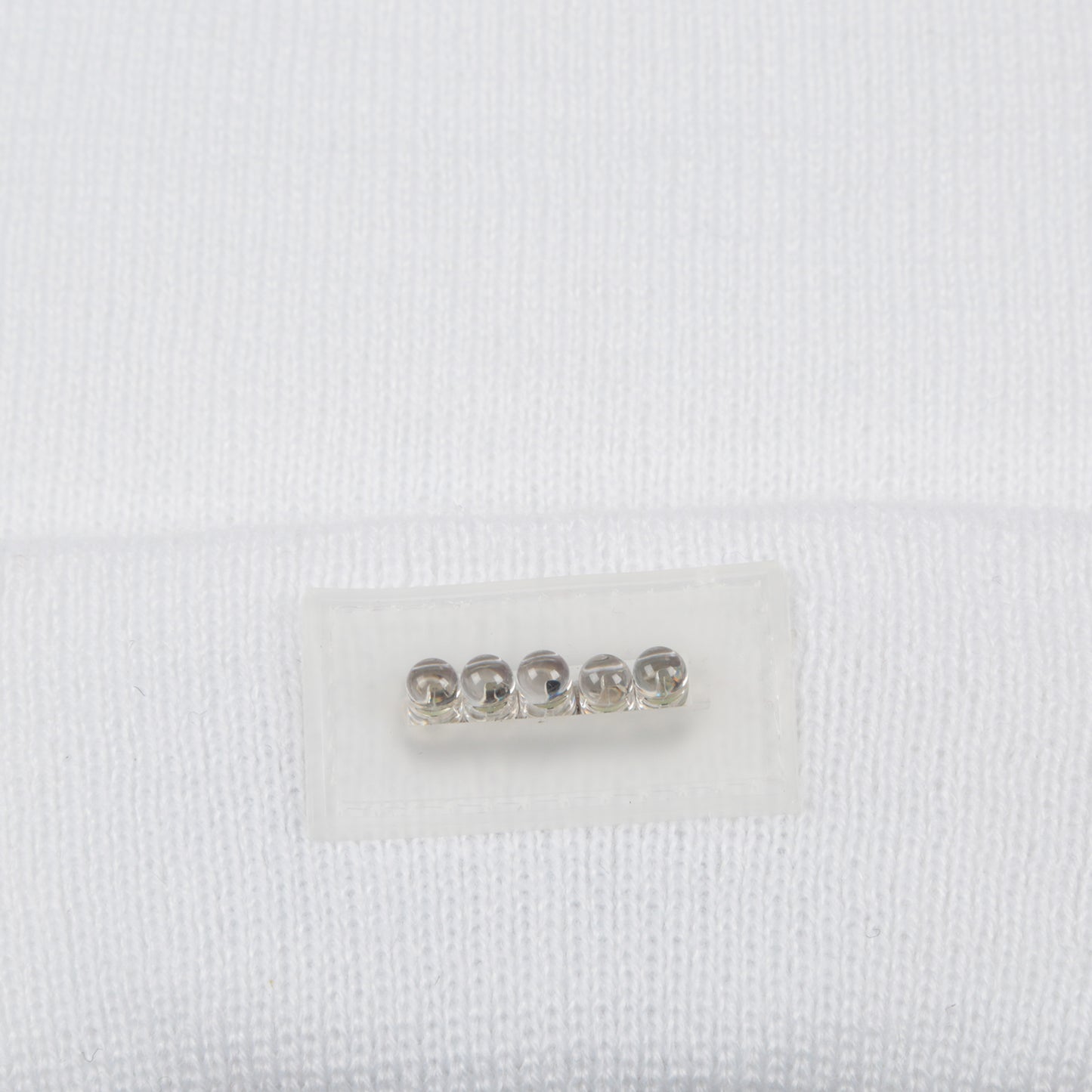 LED Knitted Beanie with Built-In Headlamp for Hands-Free Light
