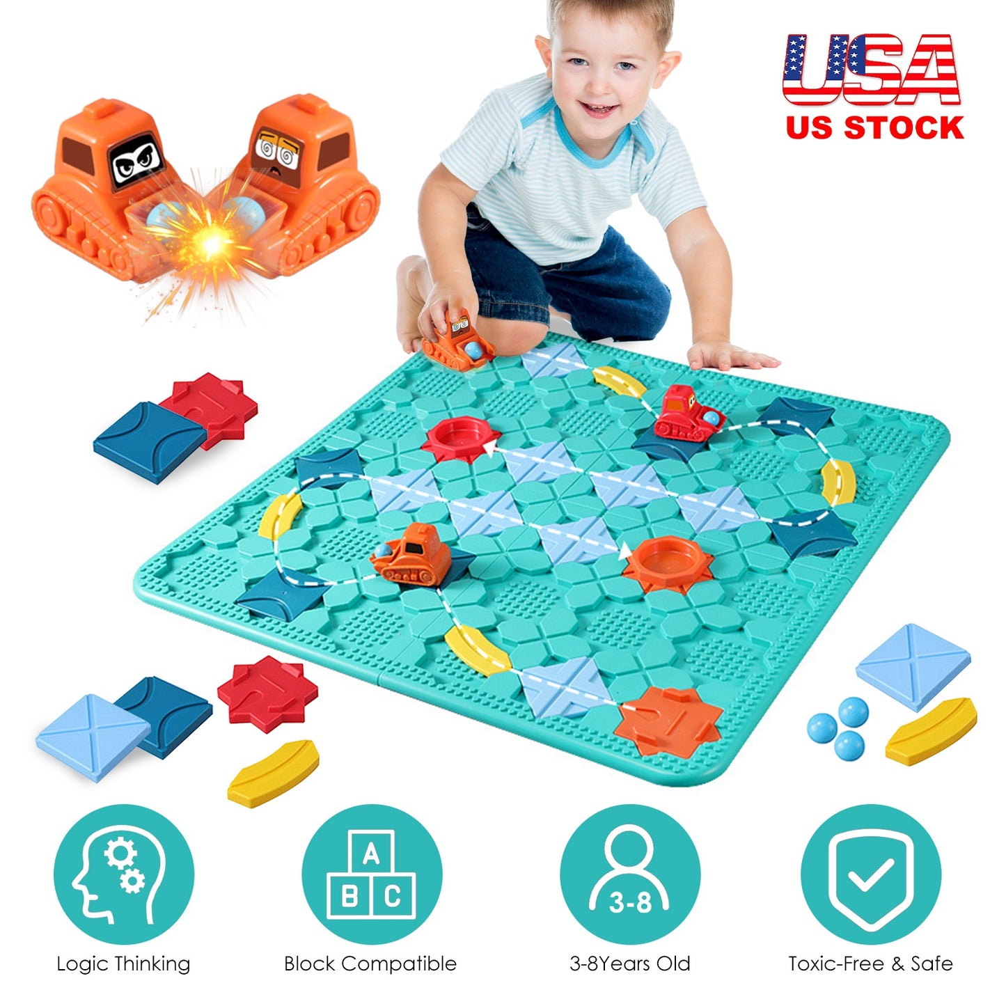 Logical Road Builder Puzzle Game for Kids Ages 3-8