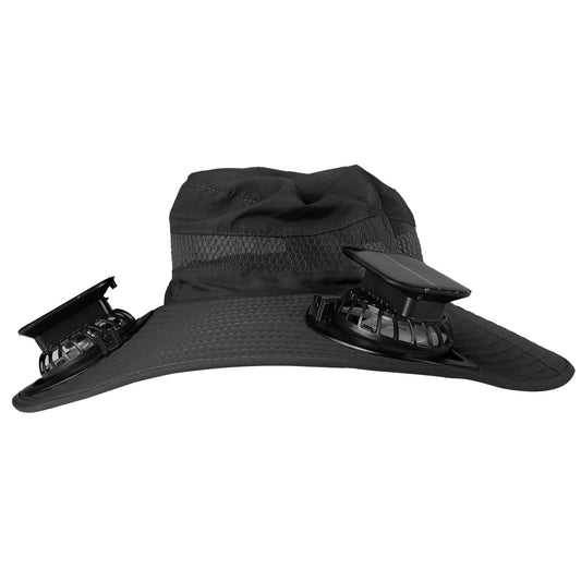Wide Brim Sun Hat with Dual Rechargeable Fans & UPF50+