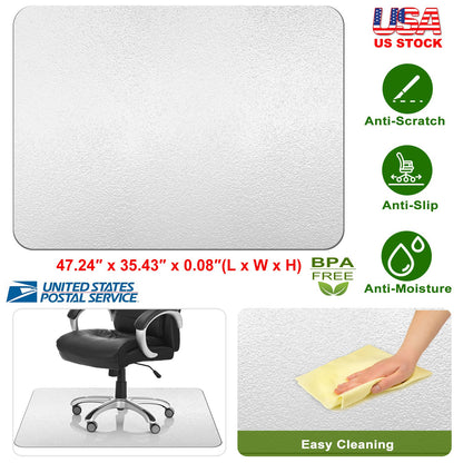Chair Mat 36" x 48" PVC Floor Protector for Hard Floors