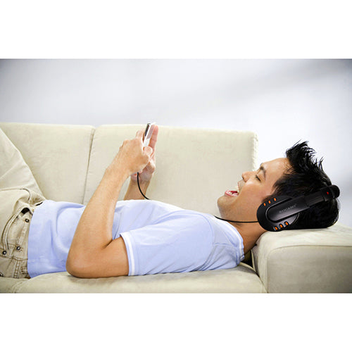 Dynamic Stereo Headphones with Adjustable Mic - Orange