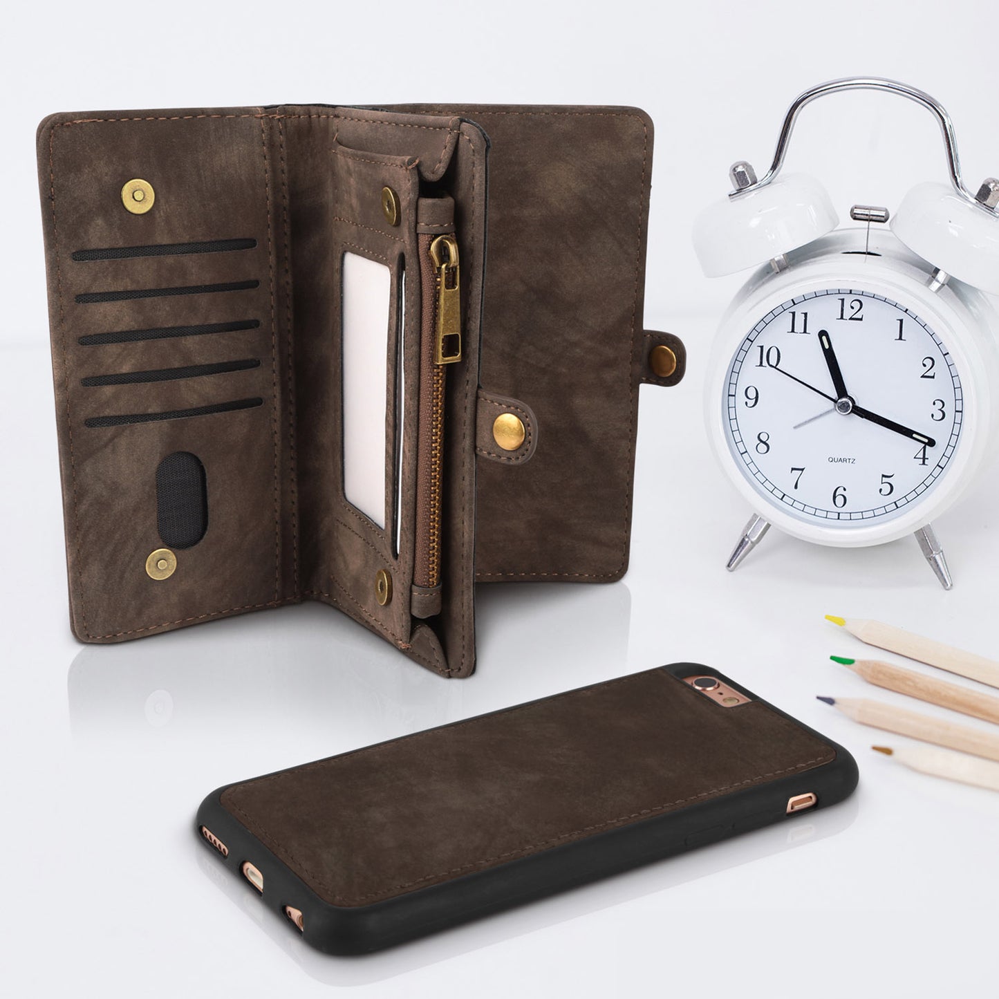 iPhone 6 Plus Wallet Case with Detachable Magnetic Cover