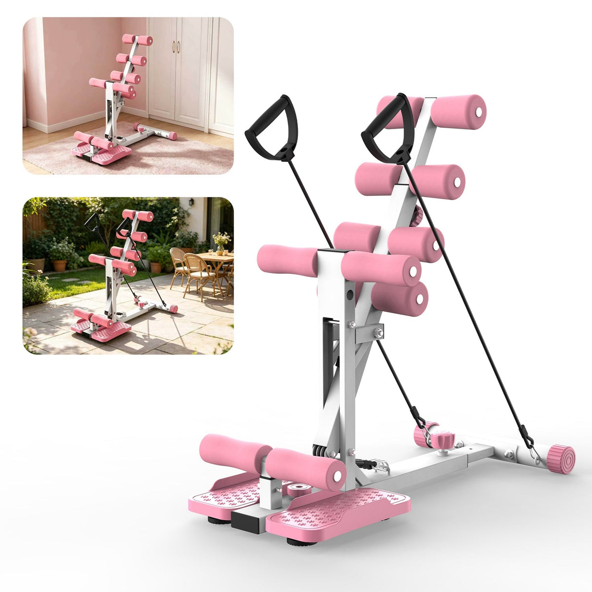Adjustable Deep Squat Machine with Resistance Bands