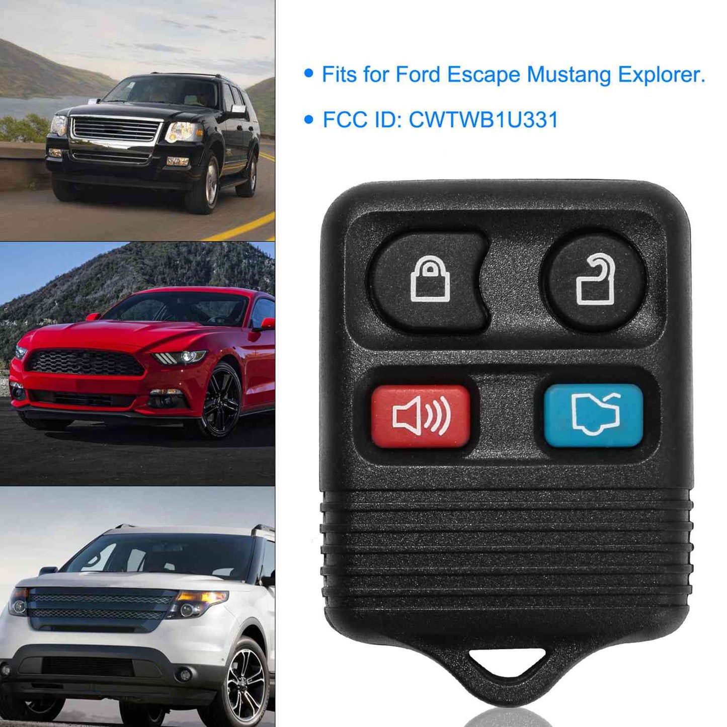 Keyless Entry Remote Key Fob for Ford Escape Mustang Explorer