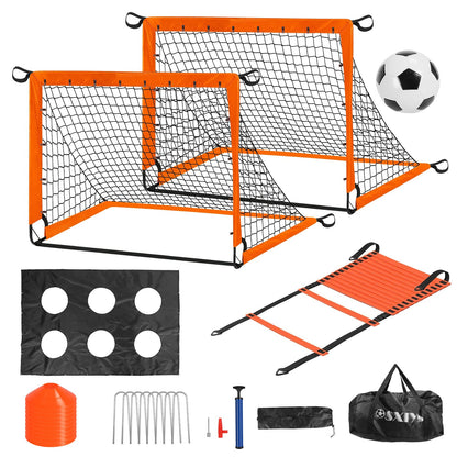Kids Soccer Goals Set with Training Equipment for Ages 3+