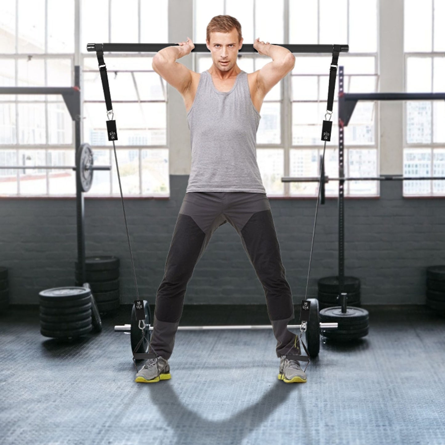 Pilates Bar Kit with 100LBS Resistance Bands & Accessories