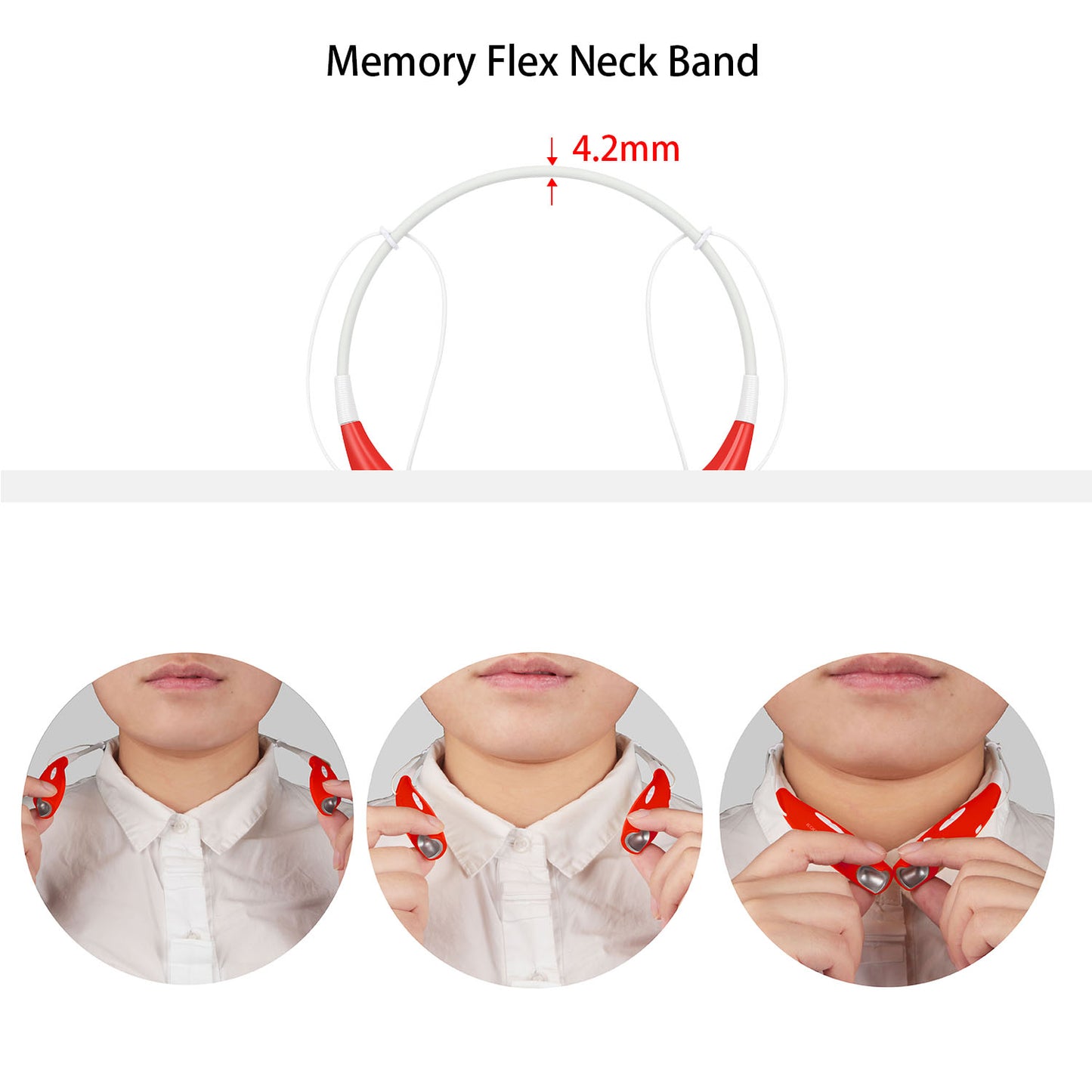 Wireless Sports Neckband Headphones with Magnetic Earbuds