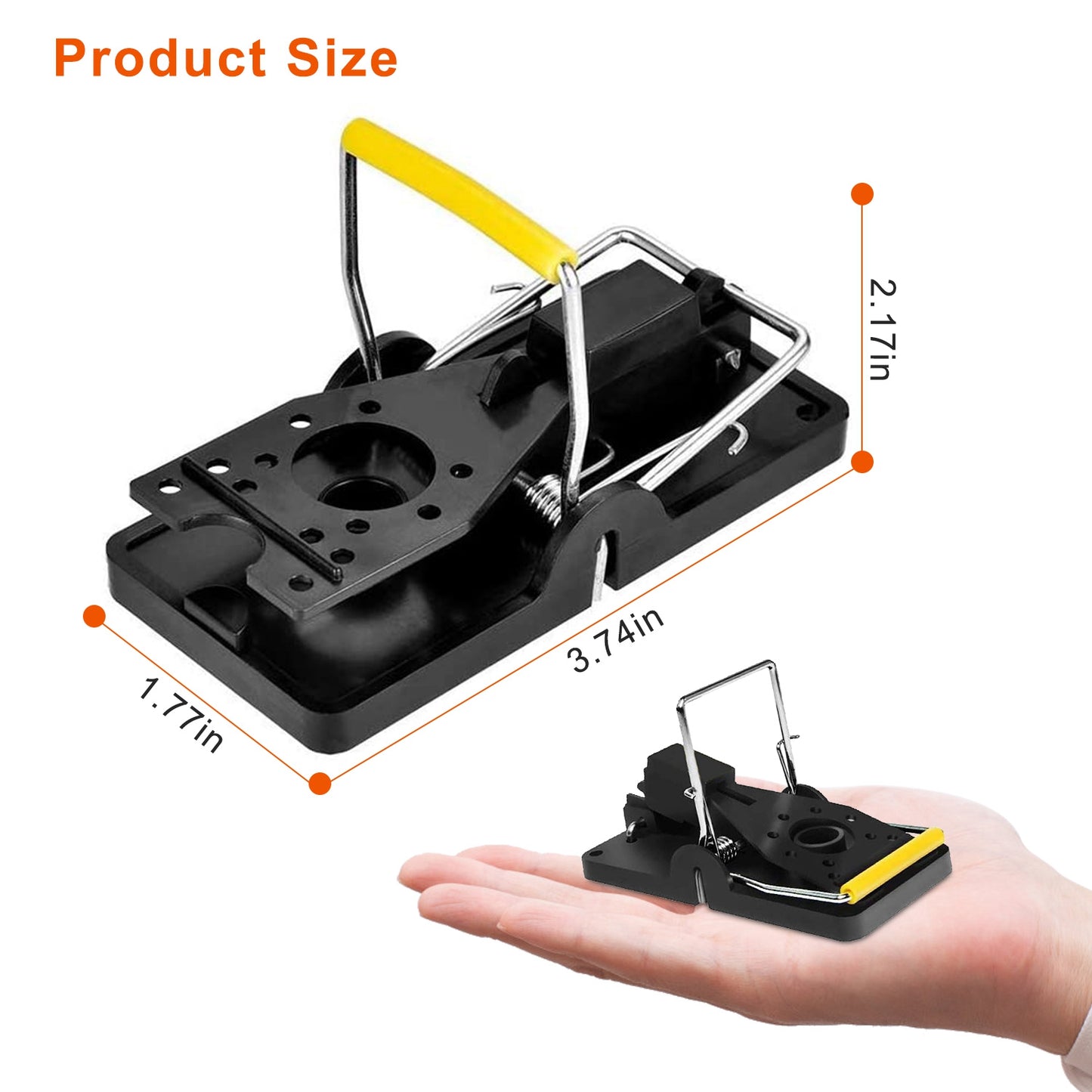 Reusable Mouse Traps 6-Pack with Sensitive Spring Trigger