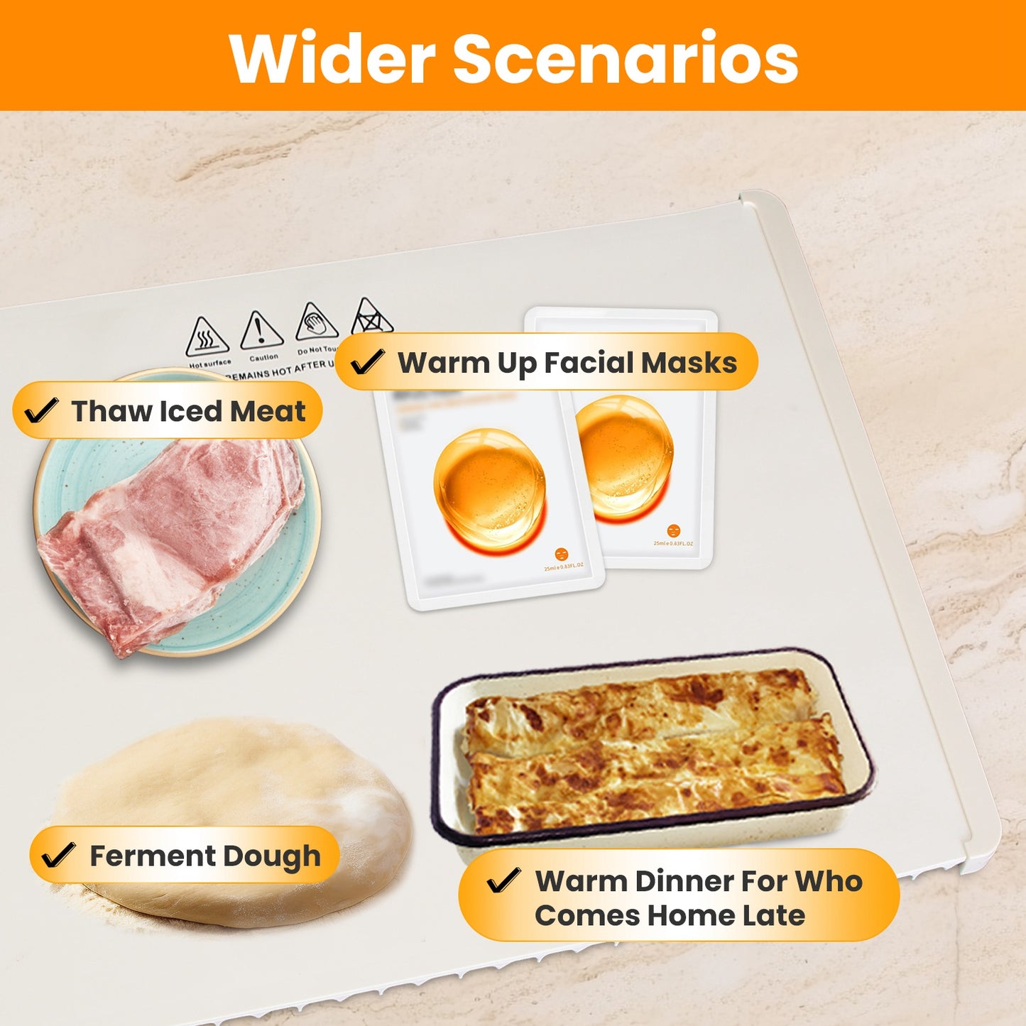 Electric Warming Tray with Adjustable Temperature Control