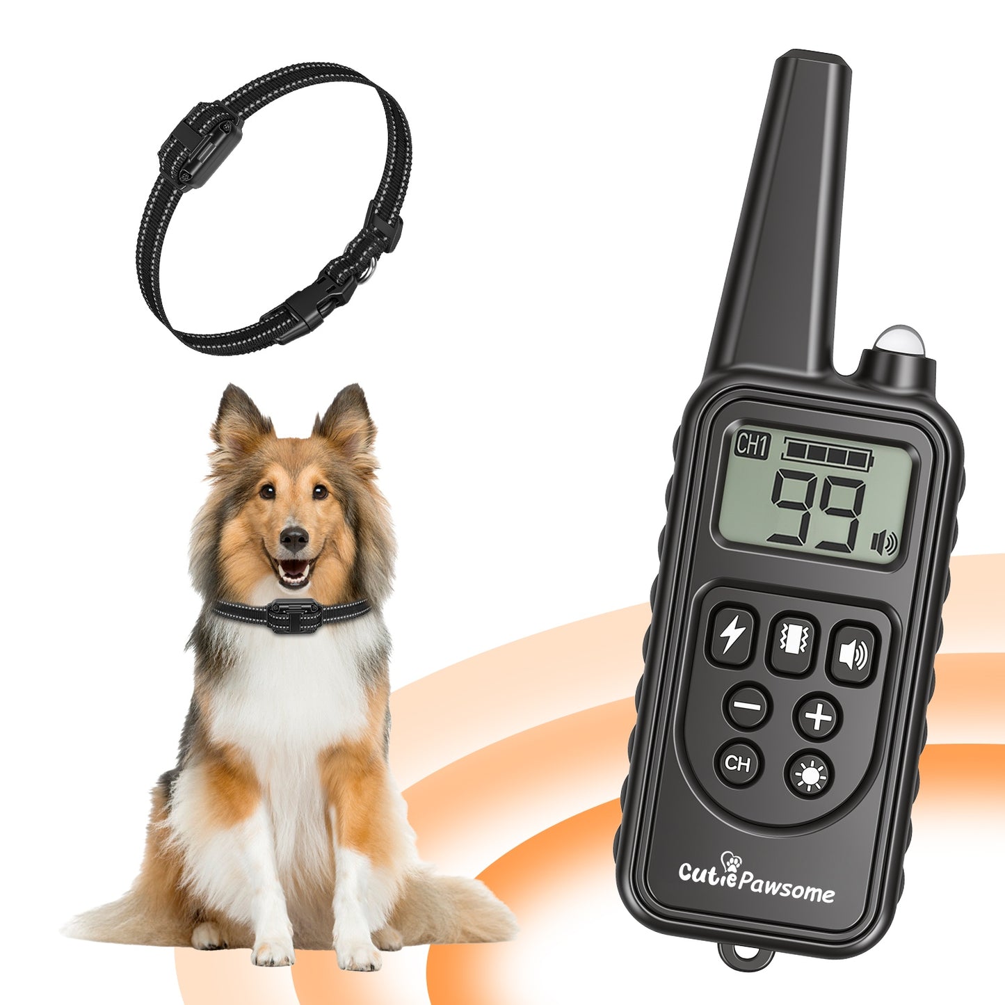 Dog Training Collar Receiver with Adjustable Belt IP67 Waterproof