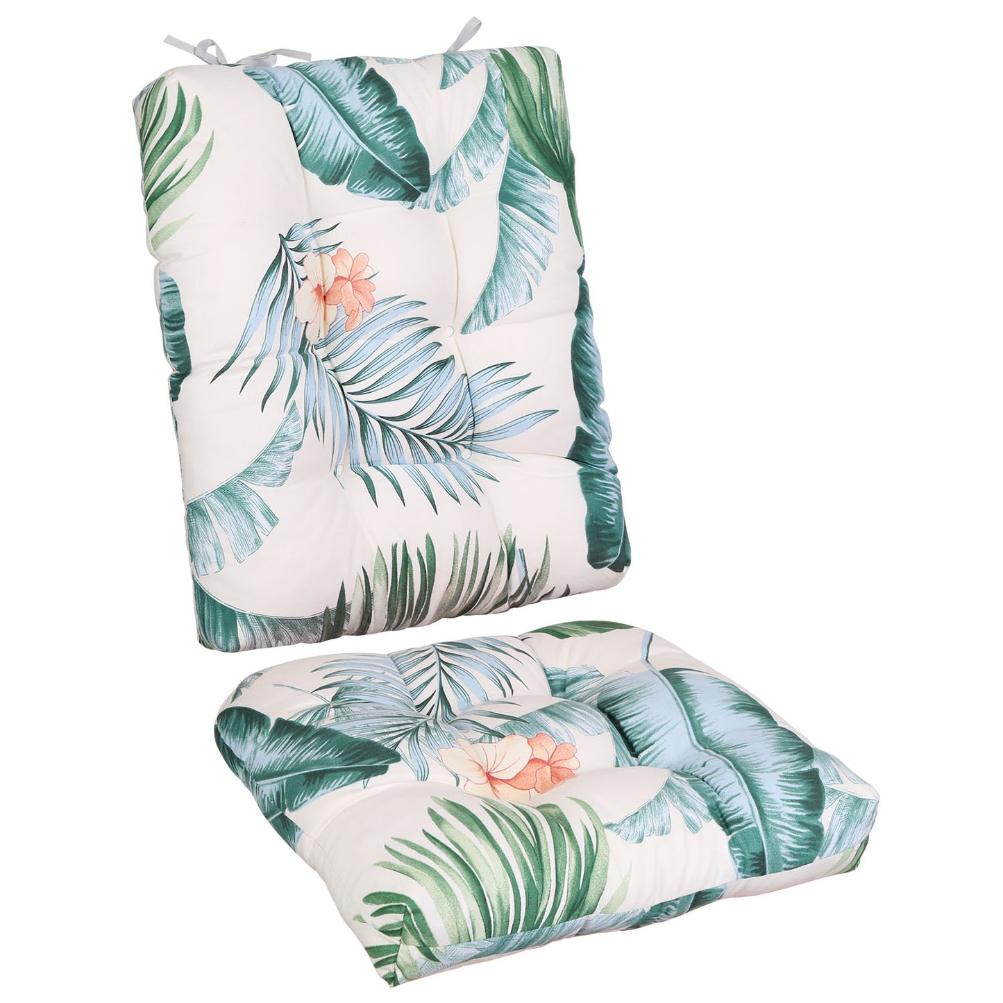 Rocking Chair Cushion Set with Non-Slip Ties - 2 Piece