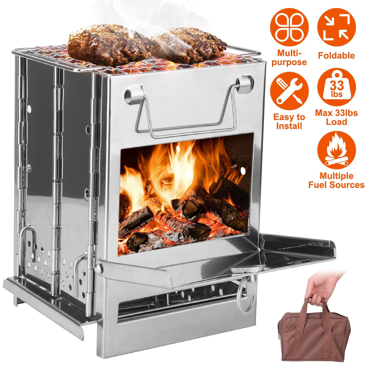 Portable Folding Camping Stove with Carry Bag