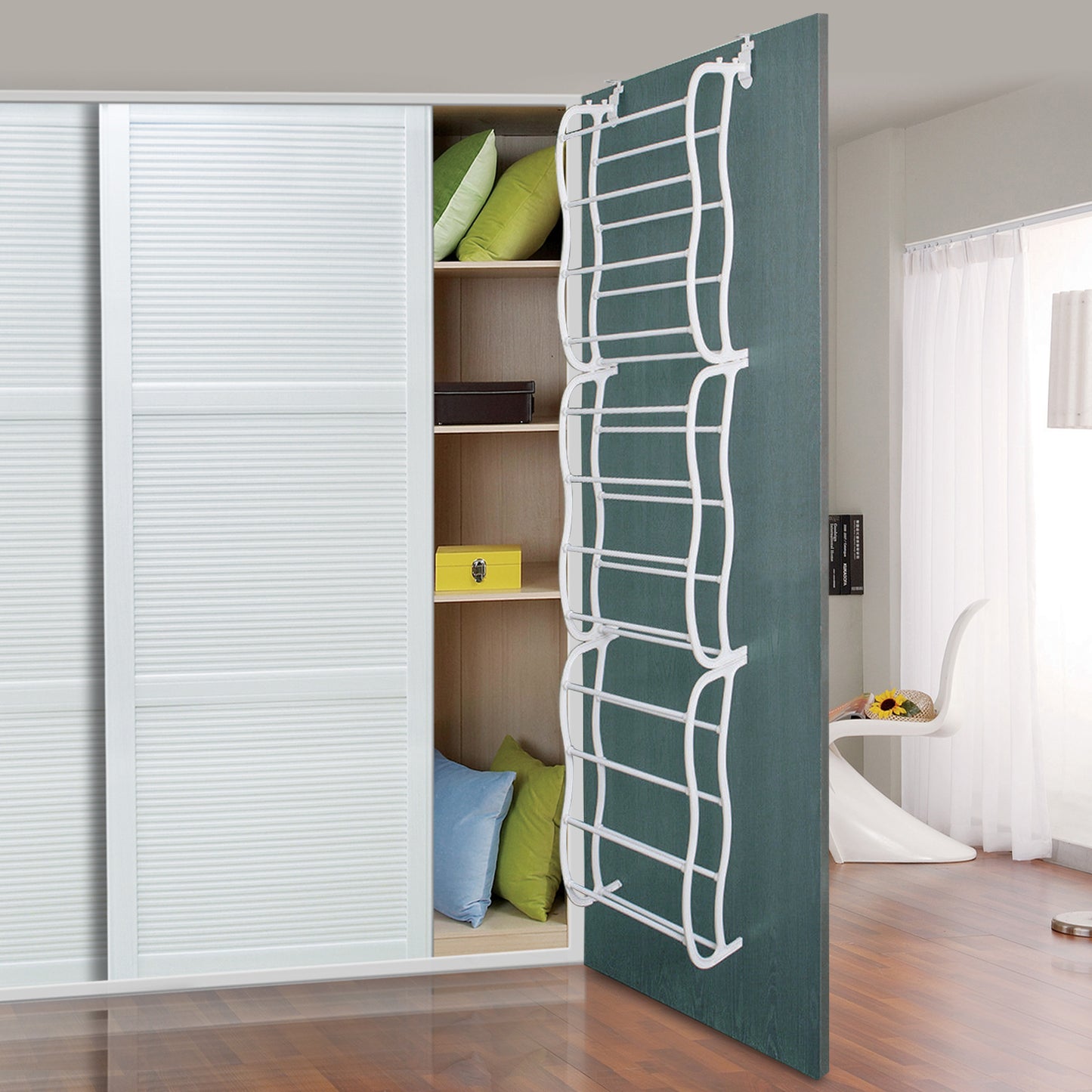 Over-The-Door Shoe Rack 12 Tier Organizer for 36 Pairs