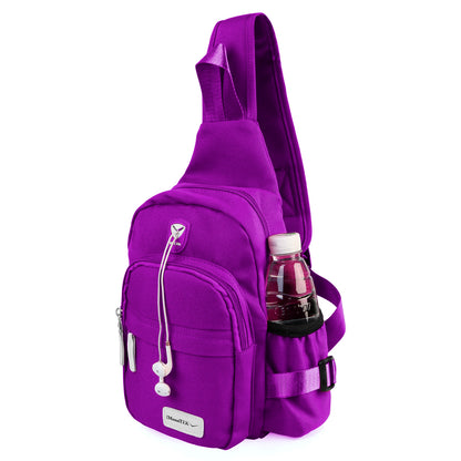 Unisex Sling Backpack Nylon Chest Shoulder Crossbody Bag Travel Sports Cycle Knapsack