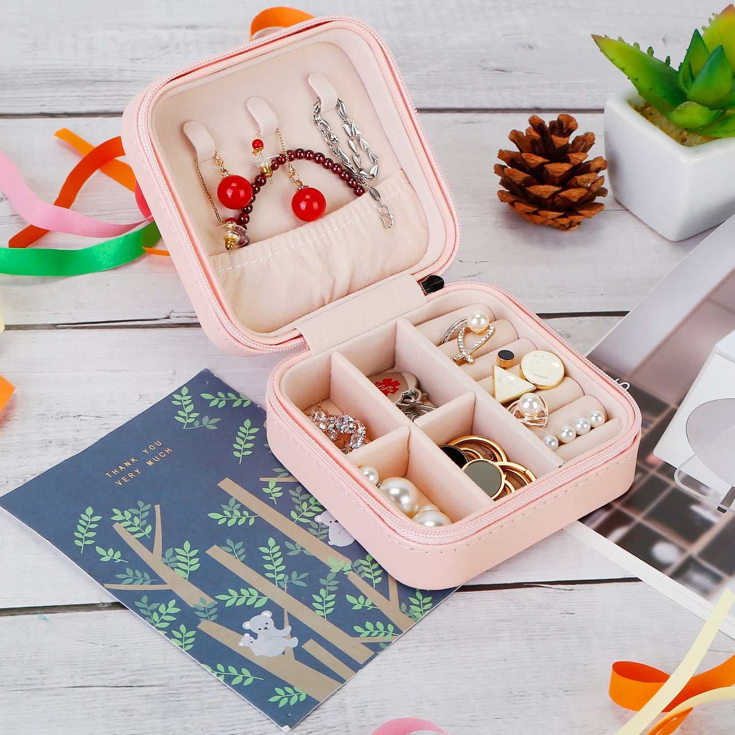Mini Jewelry Storage Box with Travel Case Organizer