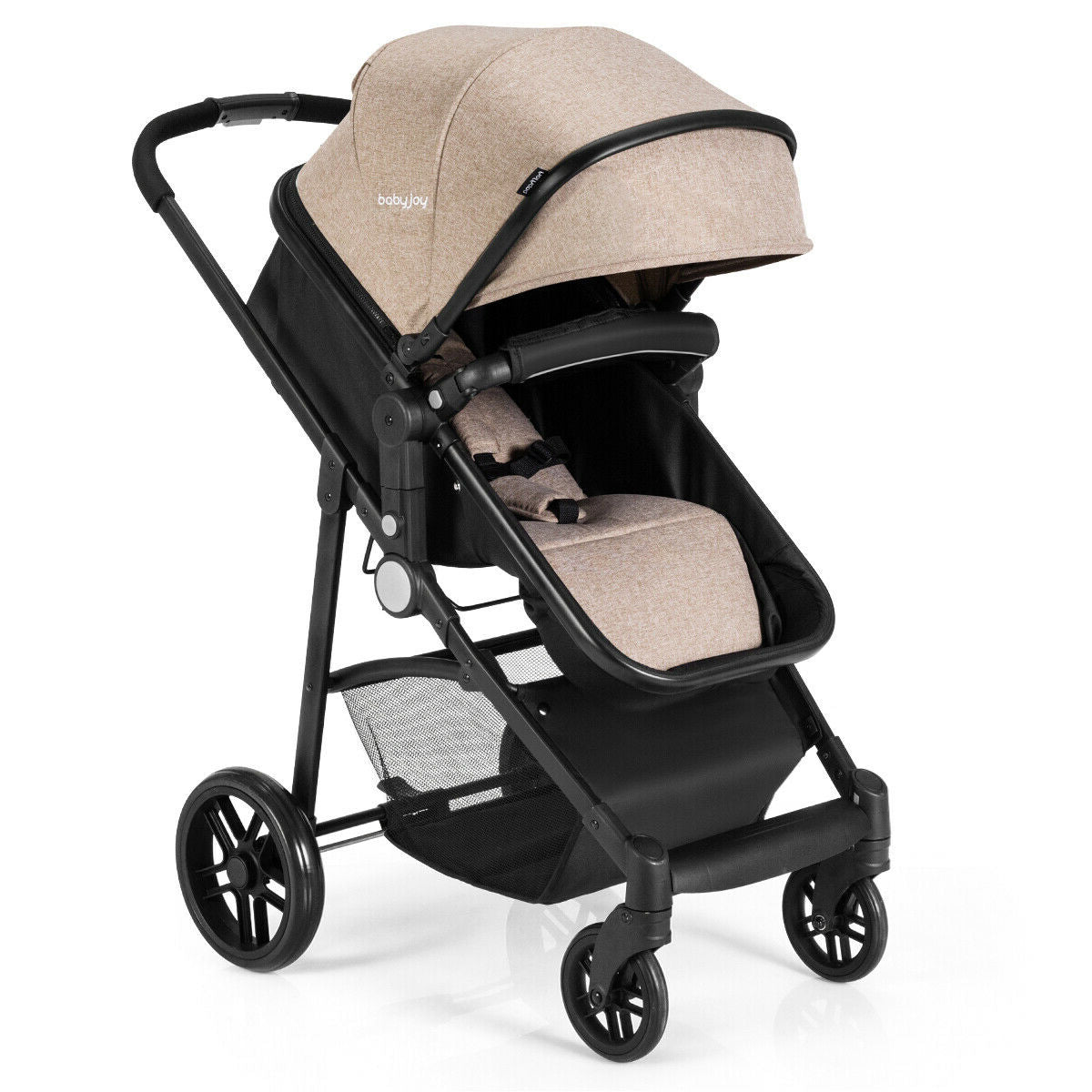 2-in-1 Foldable Baby Stroller with Reversible Seat