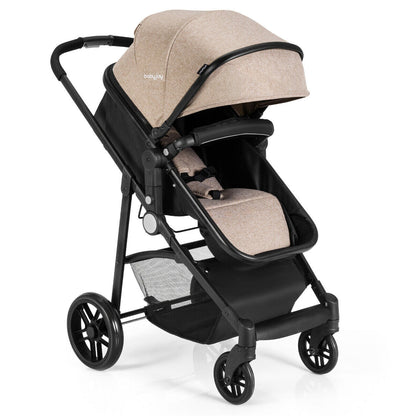 2-in-1 Foldable Baby Stroller with Reversible Seat
