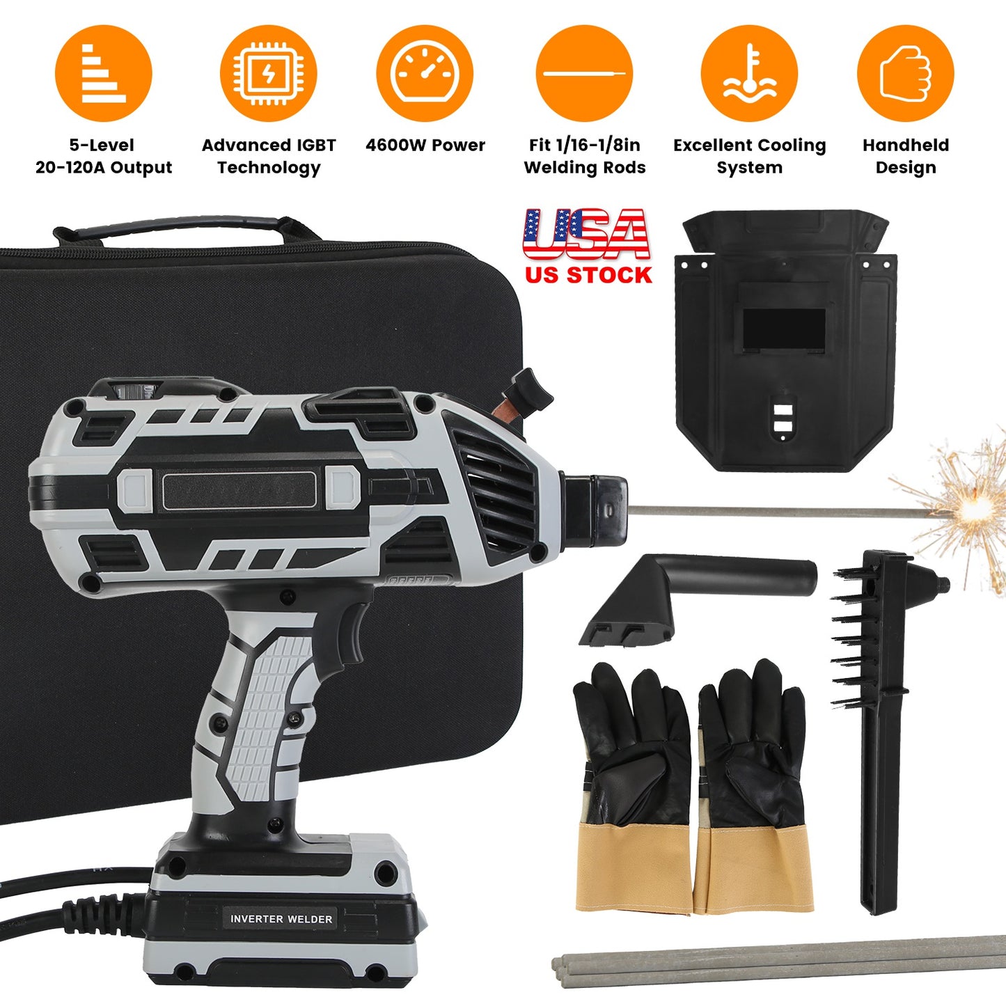 110V ARC Welder 120A Portable Stick Welding Machine with IGBT