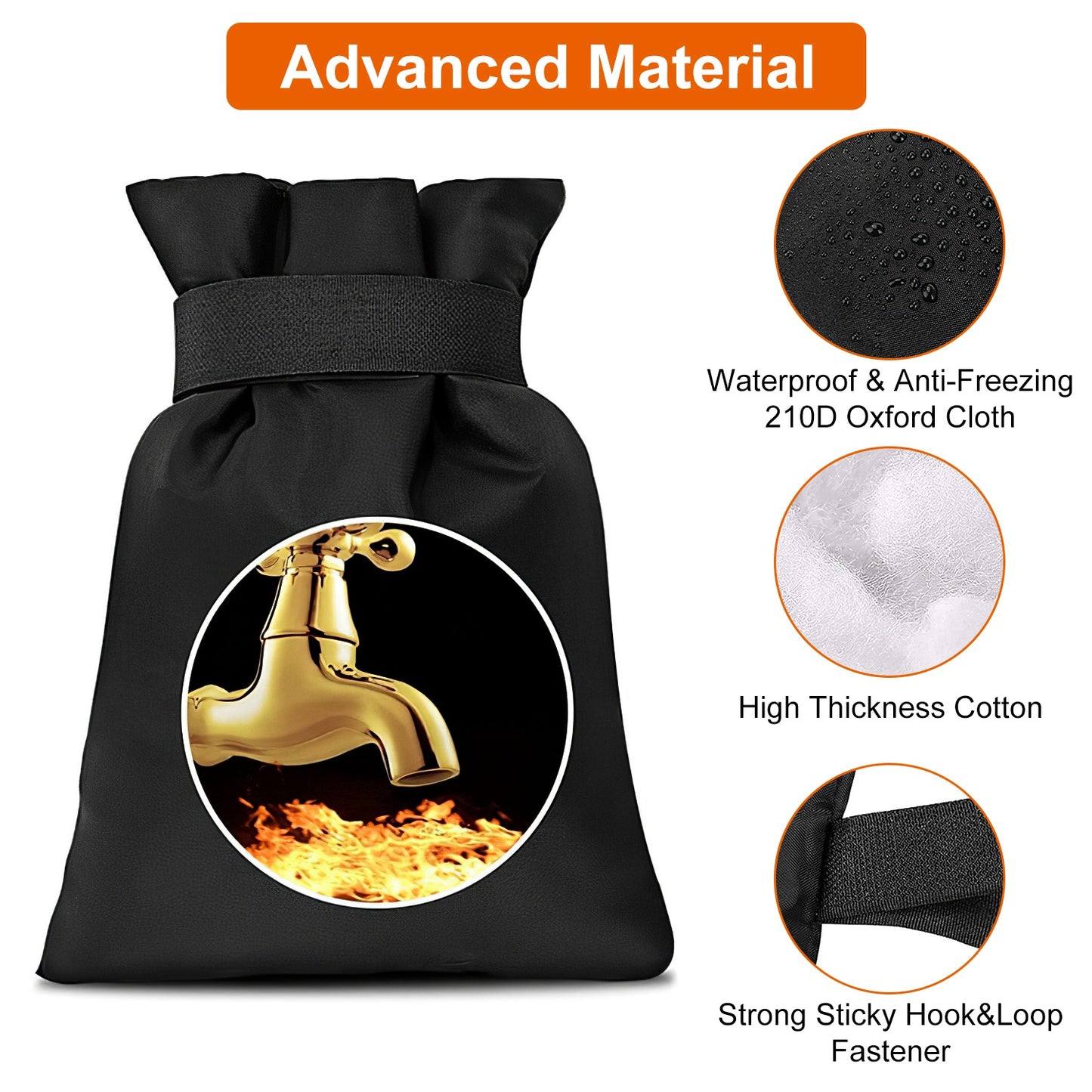 Outdoor Faucet Covers for Winter Freeze Protection (4-Pack)