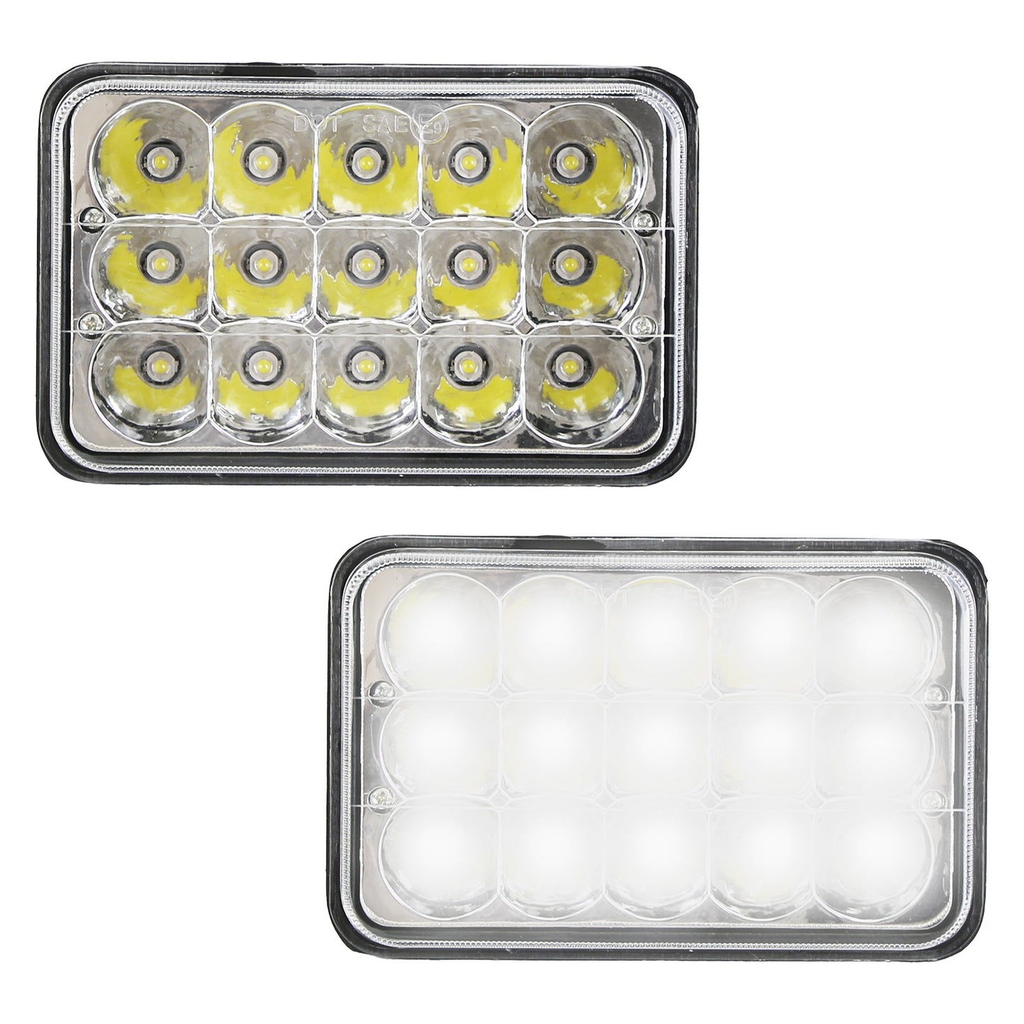 4x6 Inch LED Headlights with High/Low Beam for Cars & Trucks