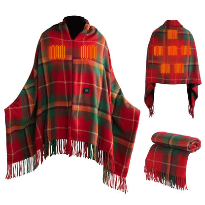 USB Heated Shawl with 3 Heat Levels and Zipper