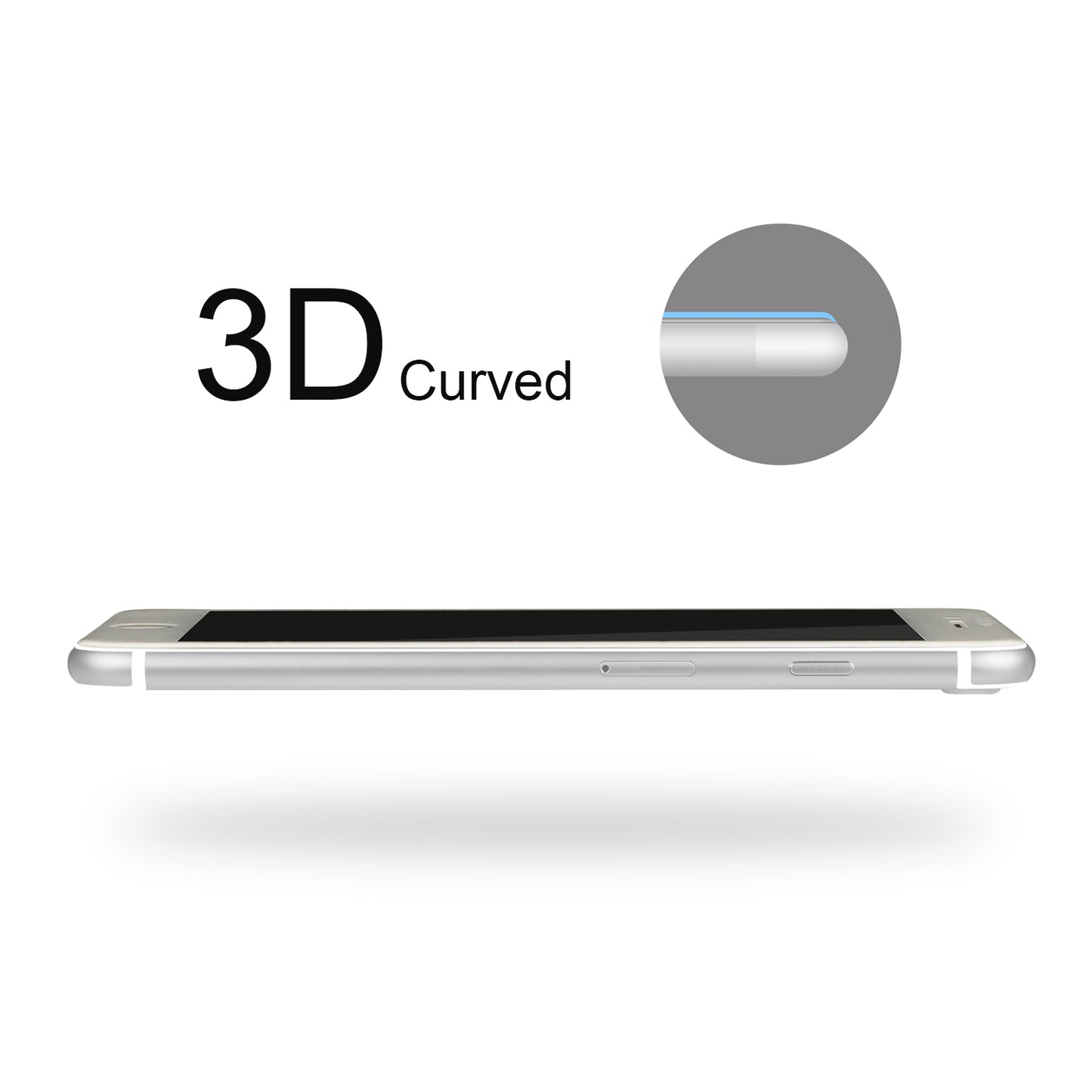 iPhone 7 Tempered Glass Screen Protector with 3D Curved Edges