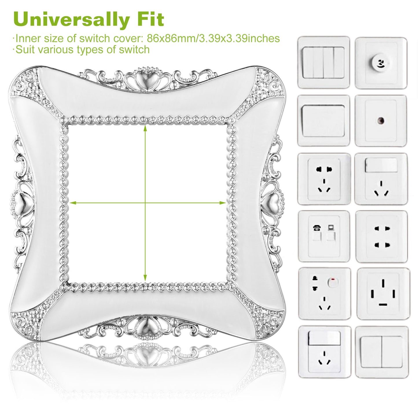 Decorative Switch Cover 2-Pack European Style Wall Plate