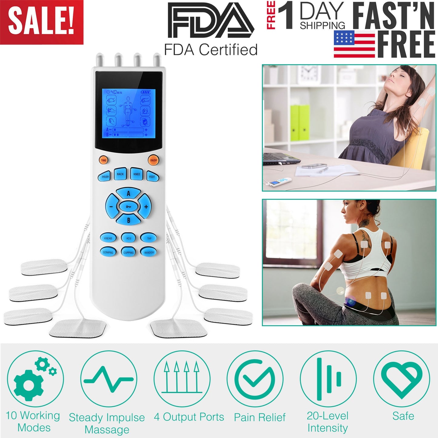 10 Modes Pain Relief Body Massager