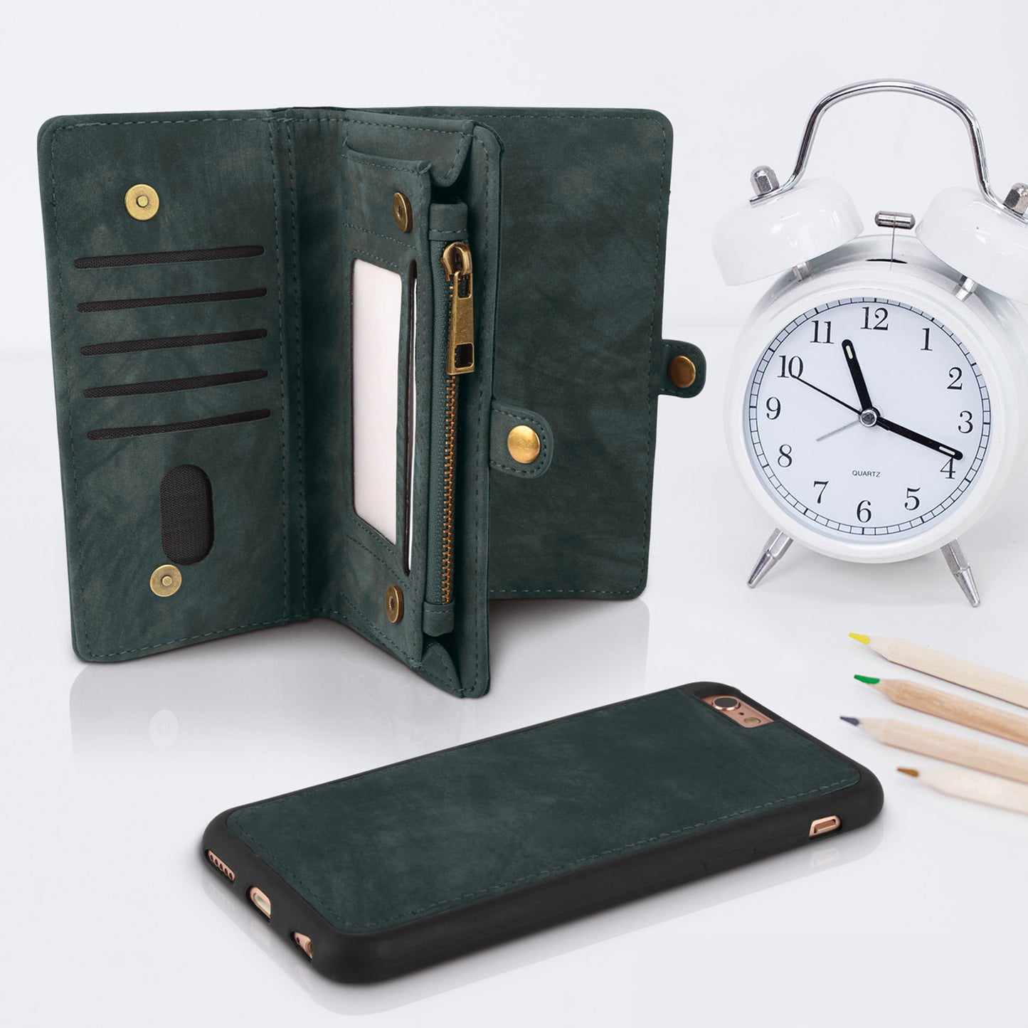 iPhone 6 Plus Wallet Case with Detachable Magnetic Cover