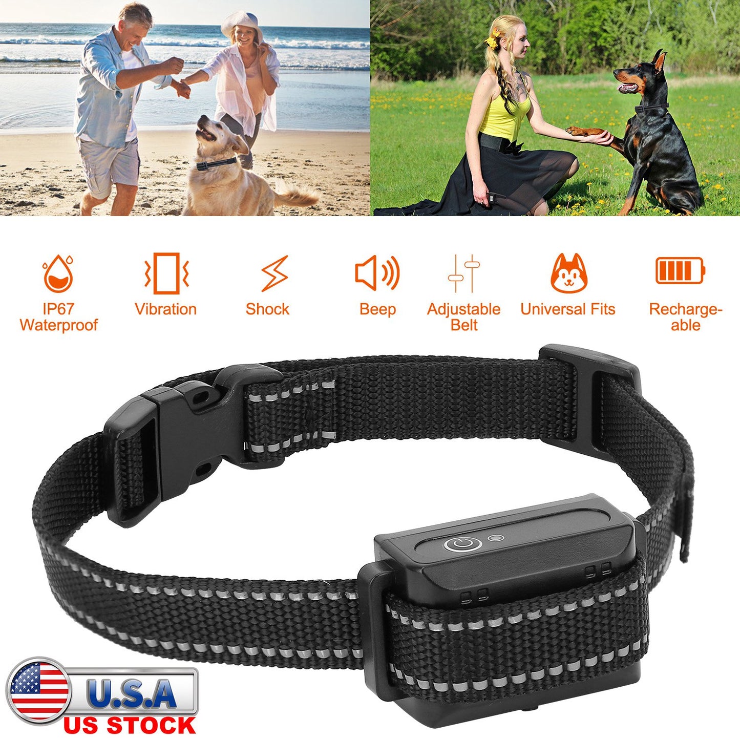 Dog Training Collar Receiver with 3280ft Range & IP67 Waterproof