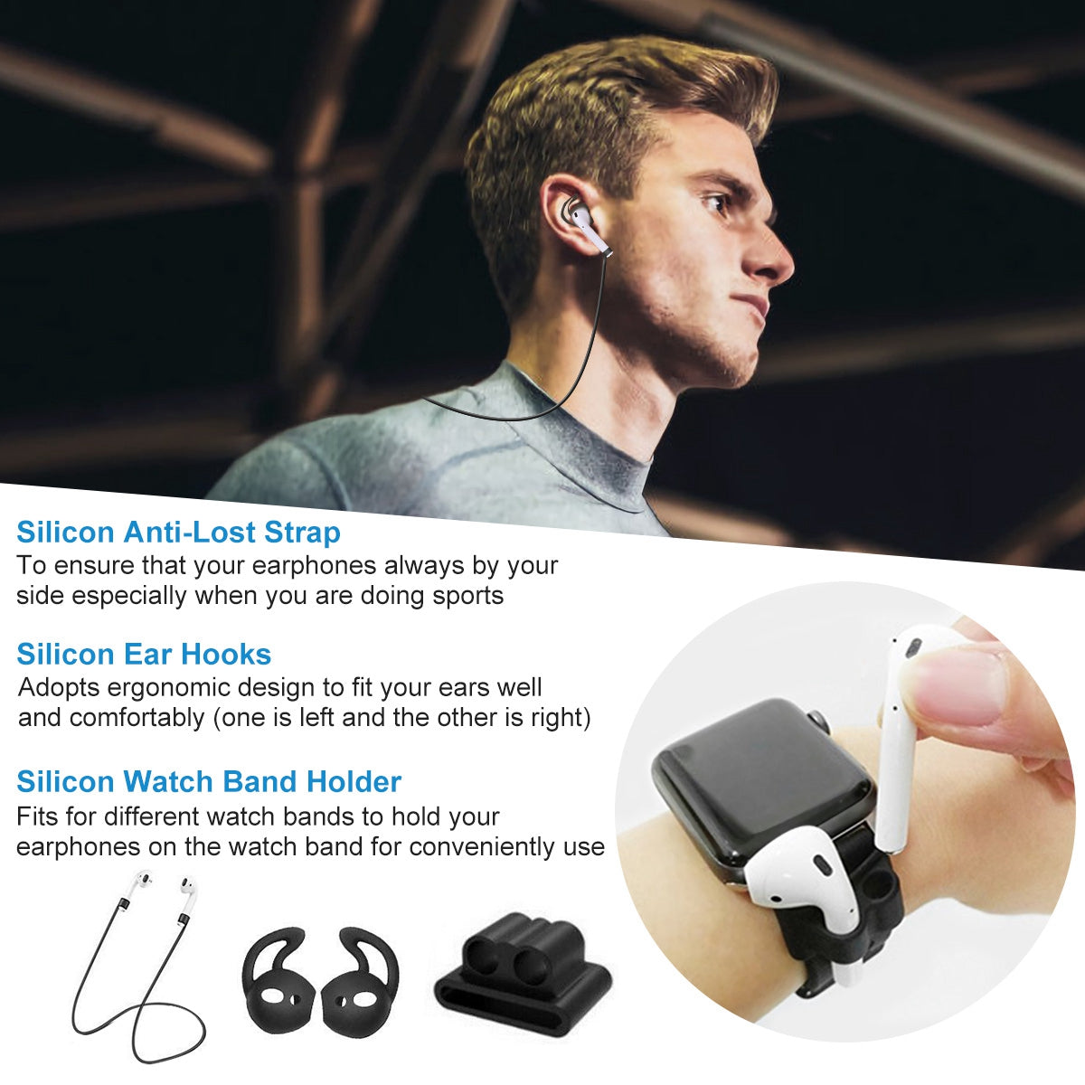 AirPods 1/2 Silicone Case with Accessories Kit