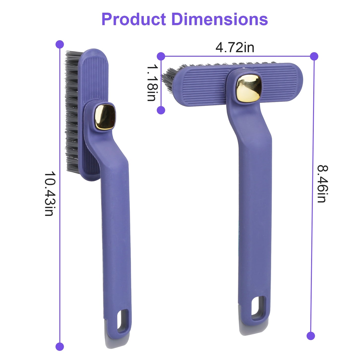 Rotating Crevice Cleaning Brush Set with Hair Clip Tool