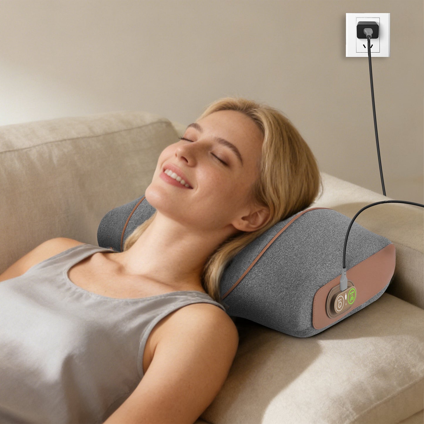 Neck Massager Pillow with Heat, Vibration & Air Compression