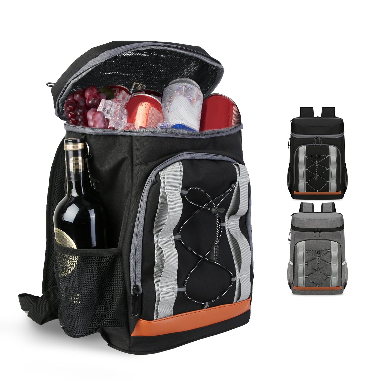 Insulated Cooler Backpack 36 Can Leakproof with Bottle Opener