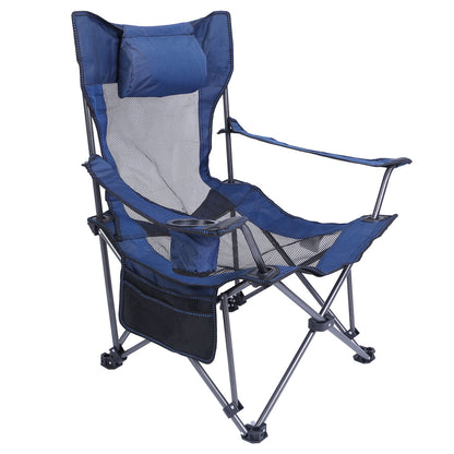 Foldable Camping Chair with Reclining Backrest - 330 LBS Capacity