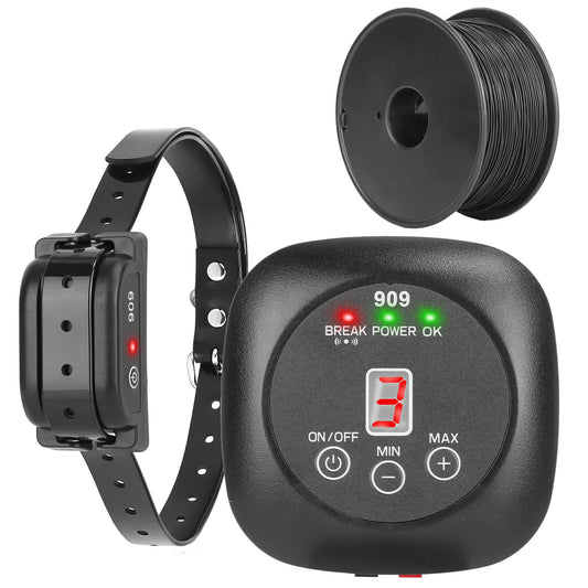 Underground Dog Fence System with Waterproof Rechargeable Collar