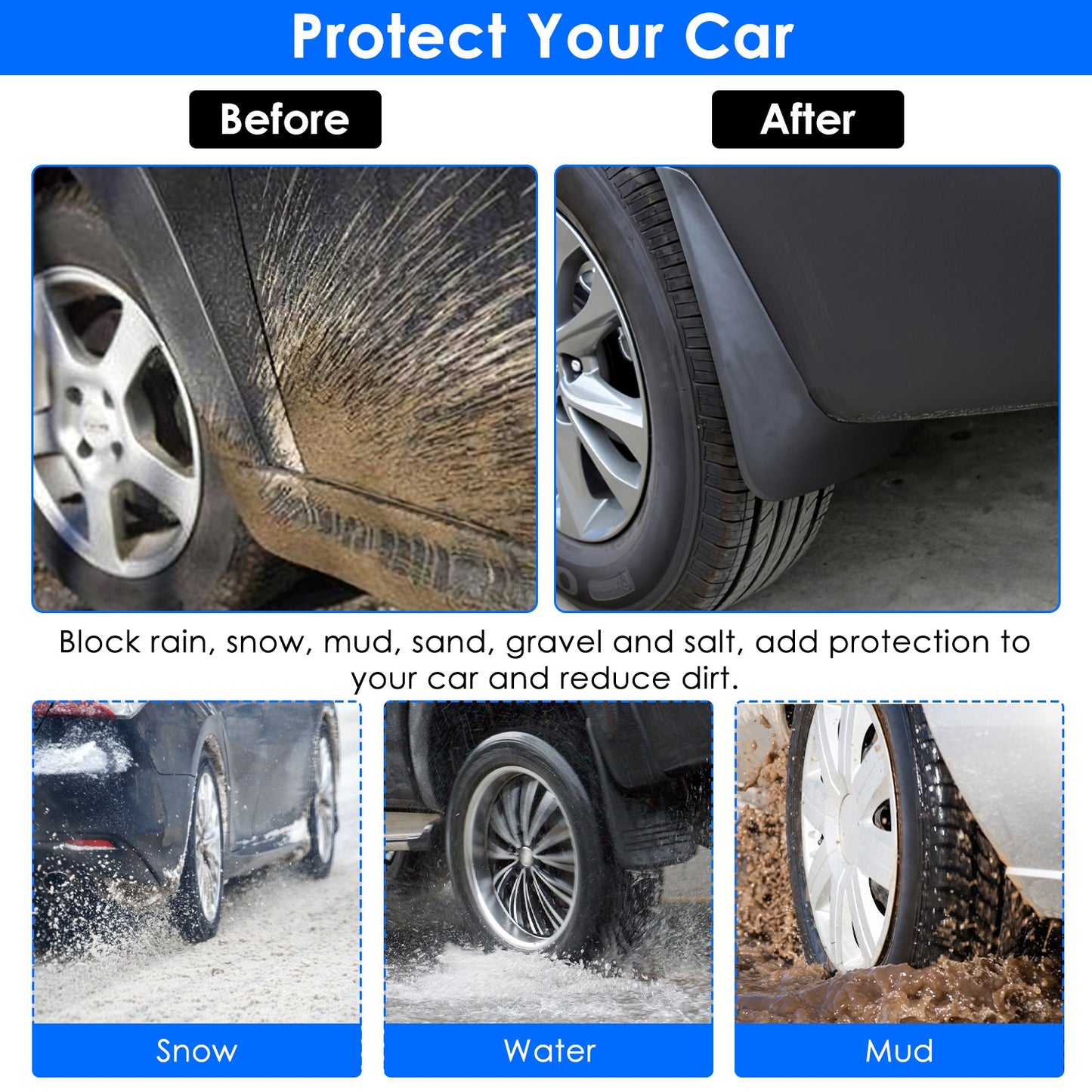 Mud Flaps for Tesla Model Y 2020-2023 No Drill Installation