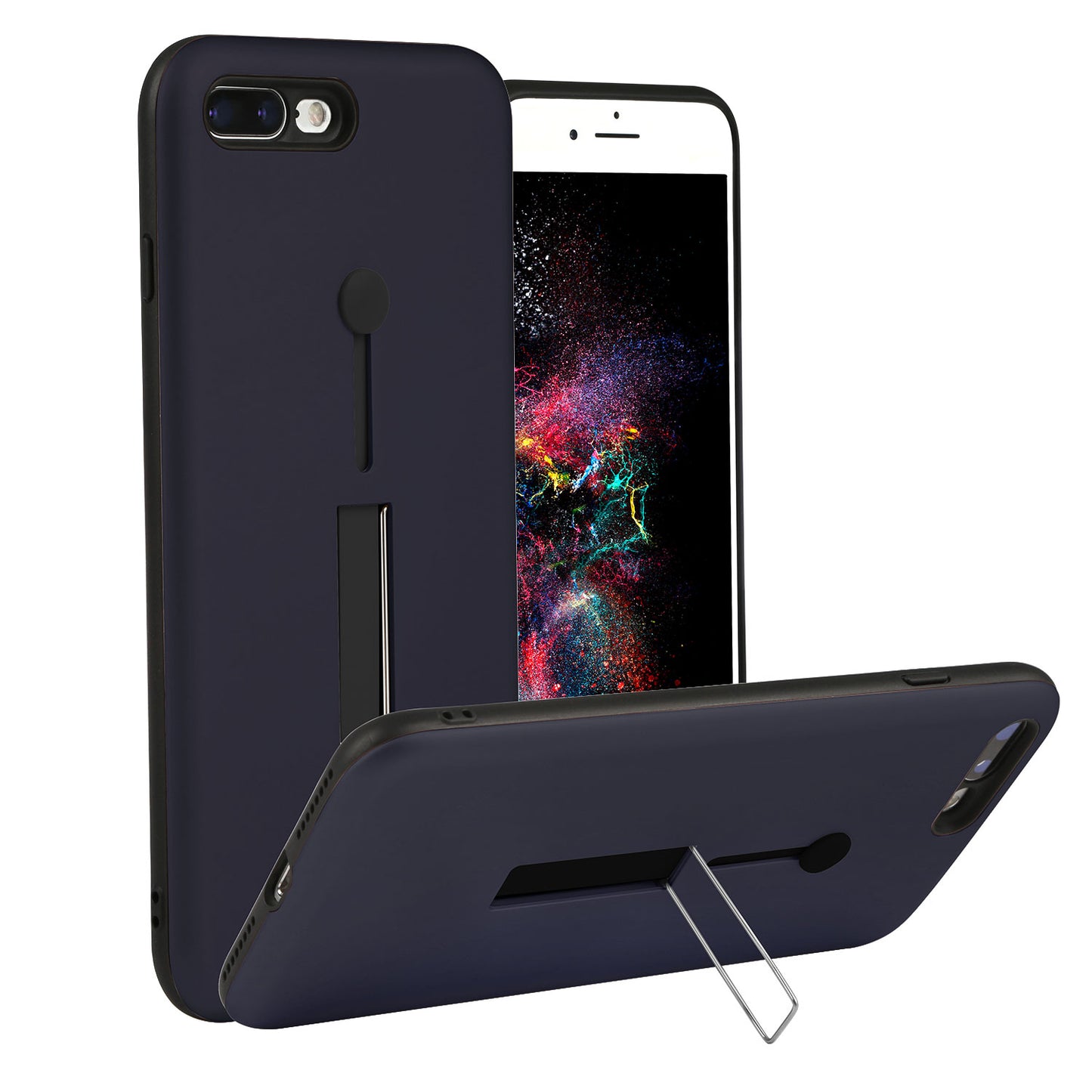 iPhone 8 Plus Case with Kickstand - Rugged Slim Snap-On