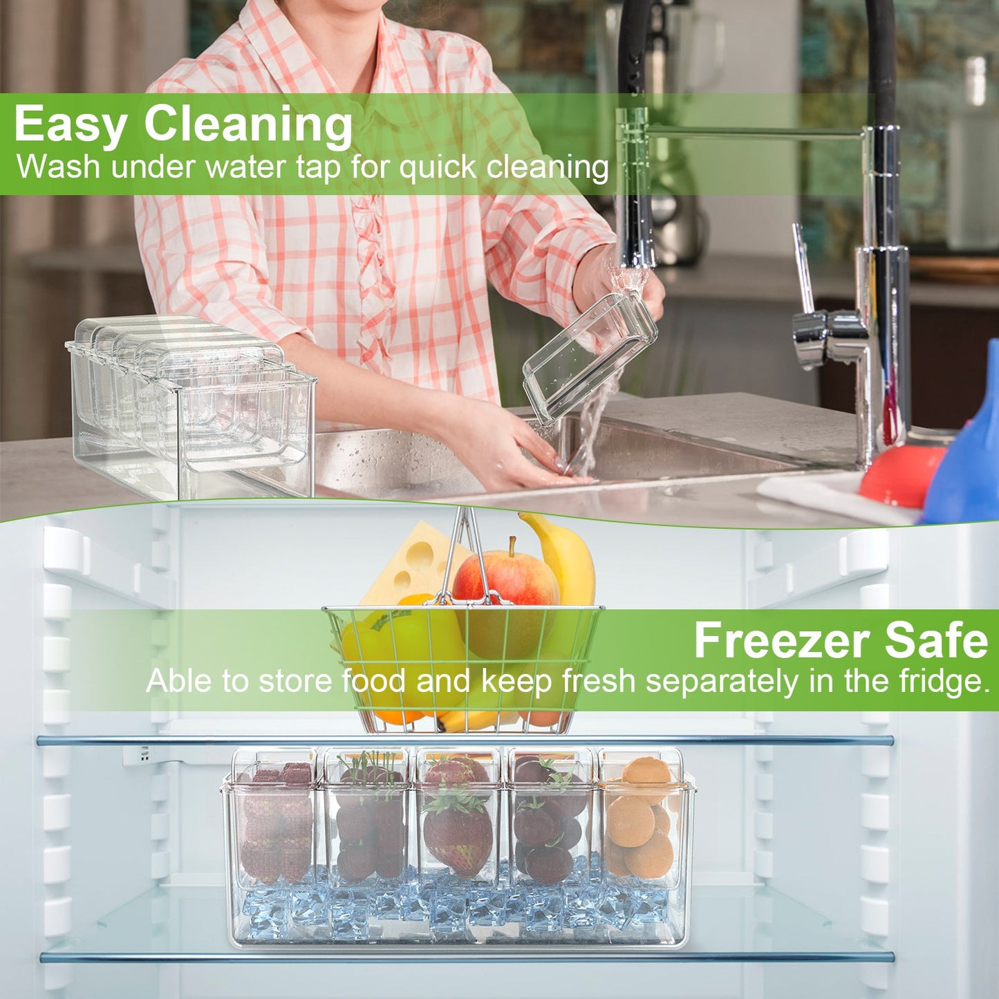 Ice Chilled Condiment Caddy with 5 Containers & Lids