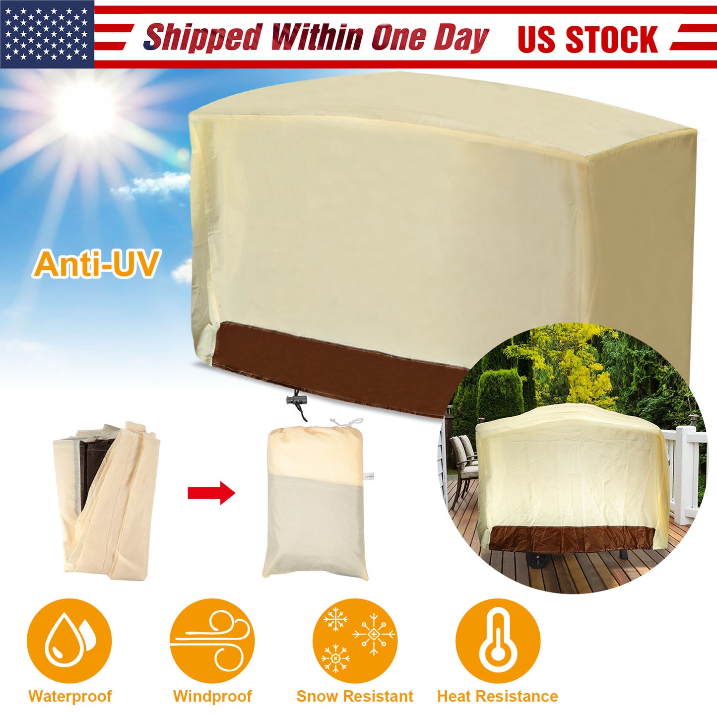 Waterproof BBQ Grill Cover 64 Inch - 210D Oxford Cloth