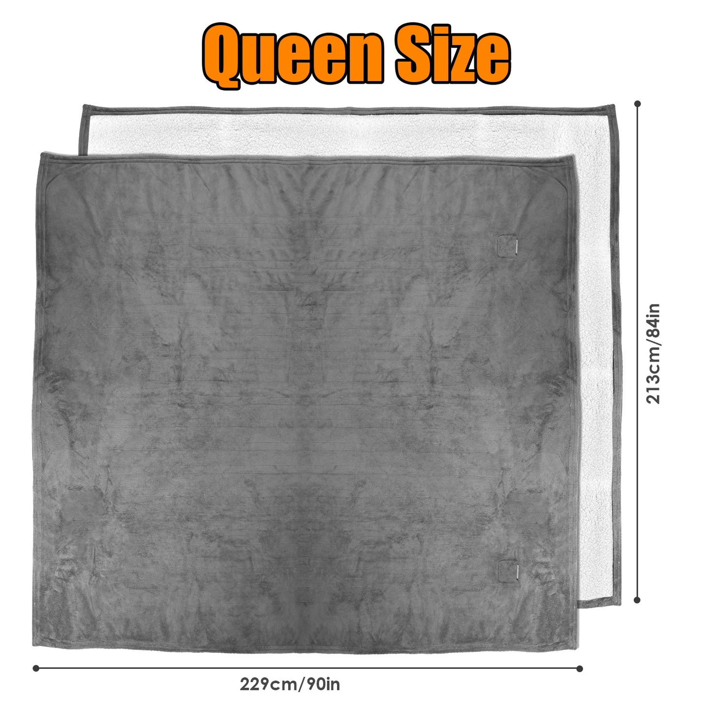 Electric Heated Fleece Blanket with Dual Controller King Size