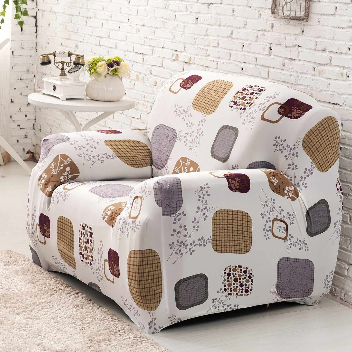 Stretch Sofa Slipcover with Anti-Slip Foam Strips