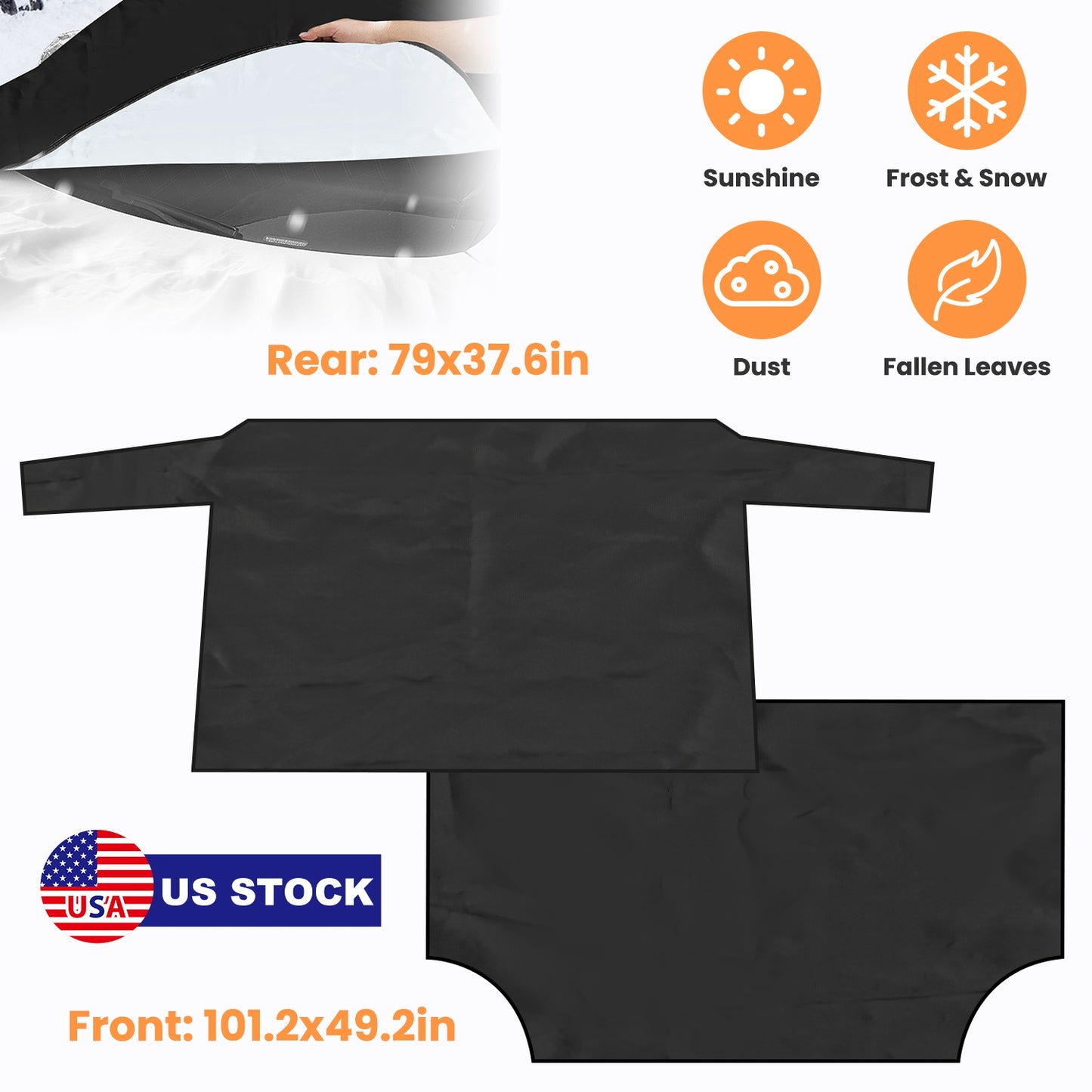Magnetic Car Windshield Cover Set - Front & Rear All-Season