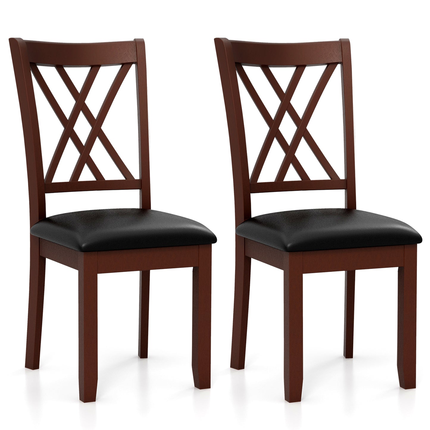 Dining Chairs with Padded Seat and Backrest, Set of 2