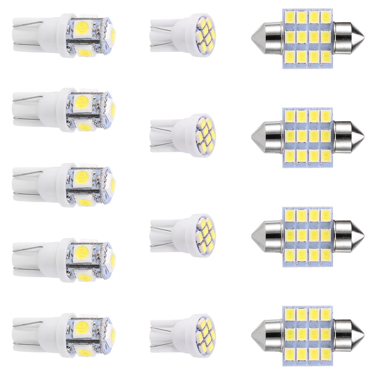 LED Interior Light Kit for Cars - 13 Piece T10 & 31mm Bulb Set