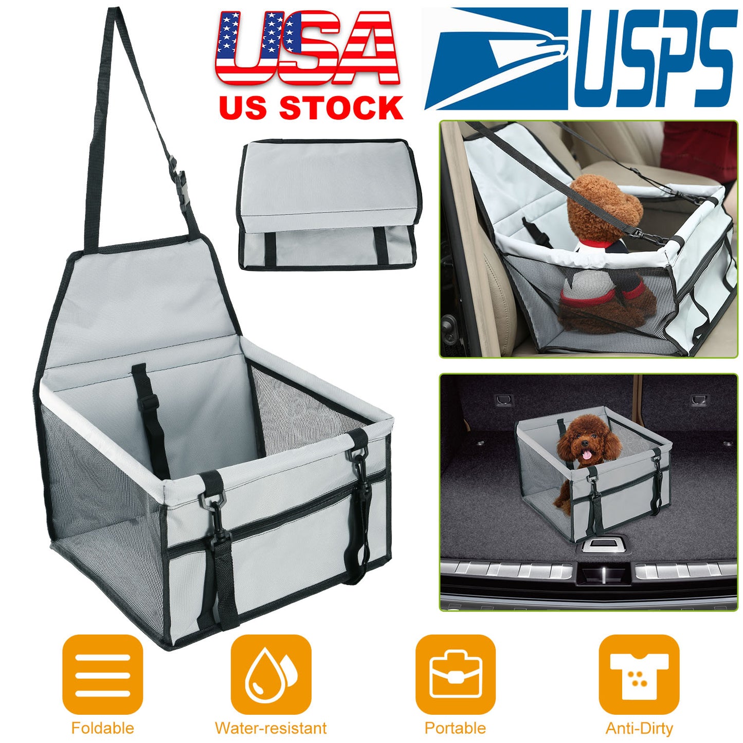 Dog Booster Car Seat for Small Pets Up to 20 Lbs
